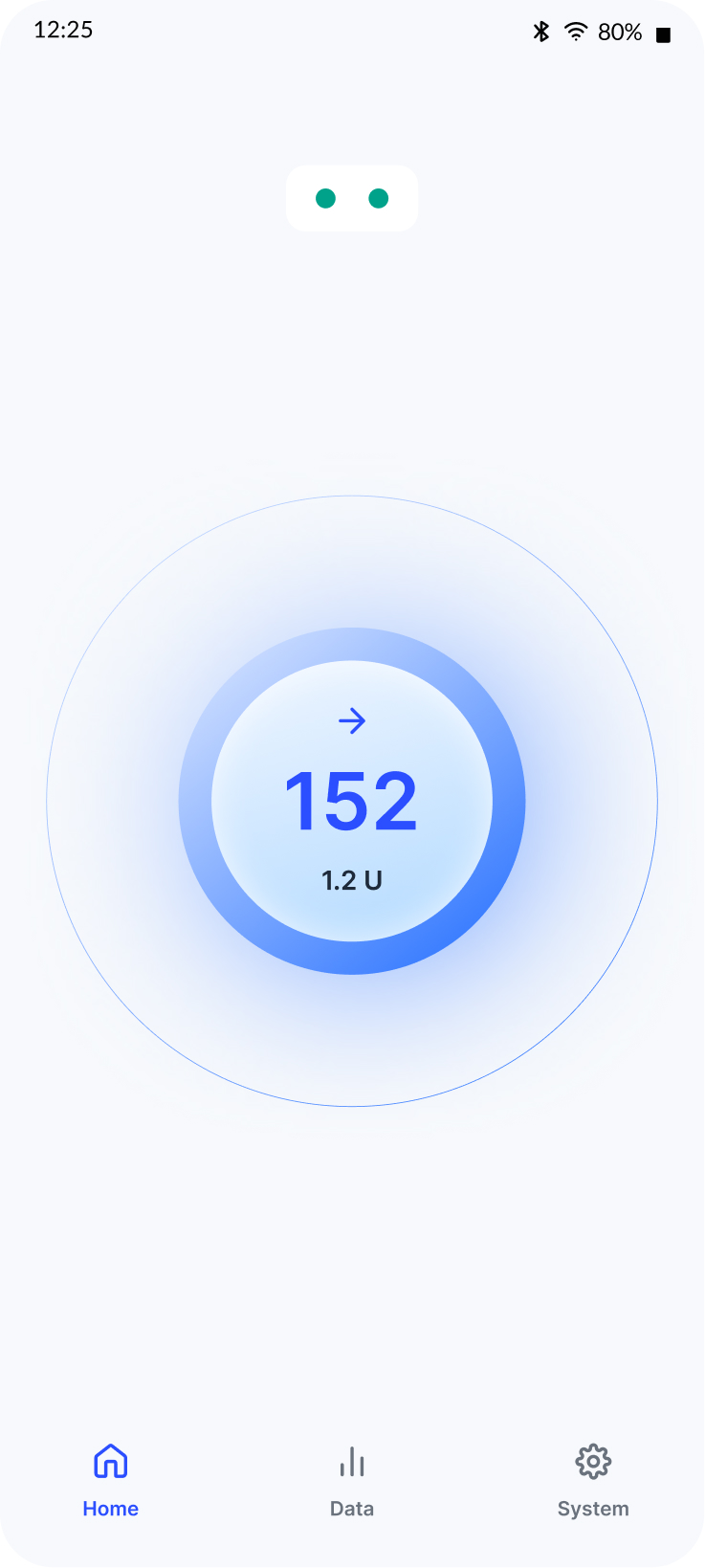Portal home screen showing minimal interface